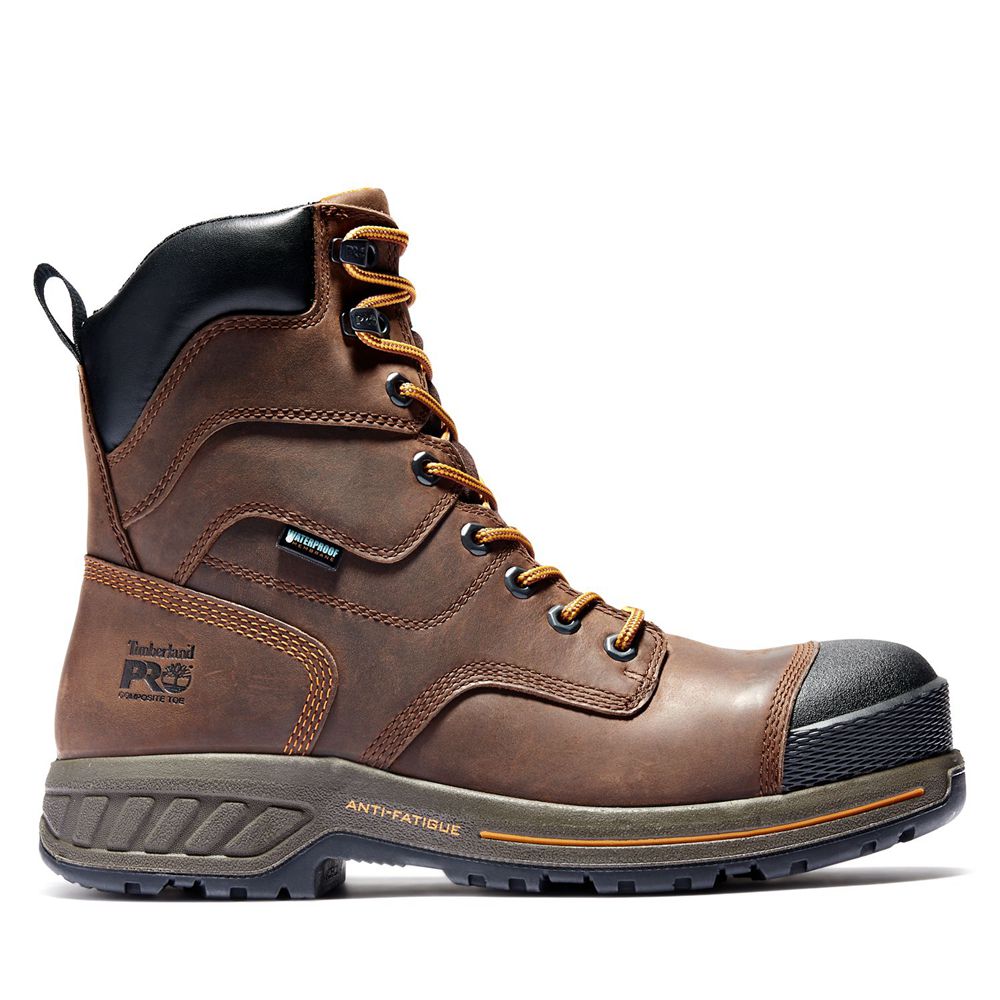 Botas de Trabajo Timberland Hombre Pro® Helix Hd 8" Comp Toe Marrones/Negras - Chile GRM-583794